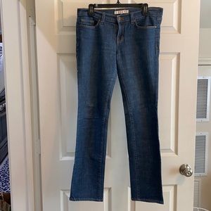 J brand straight leg low rise denim